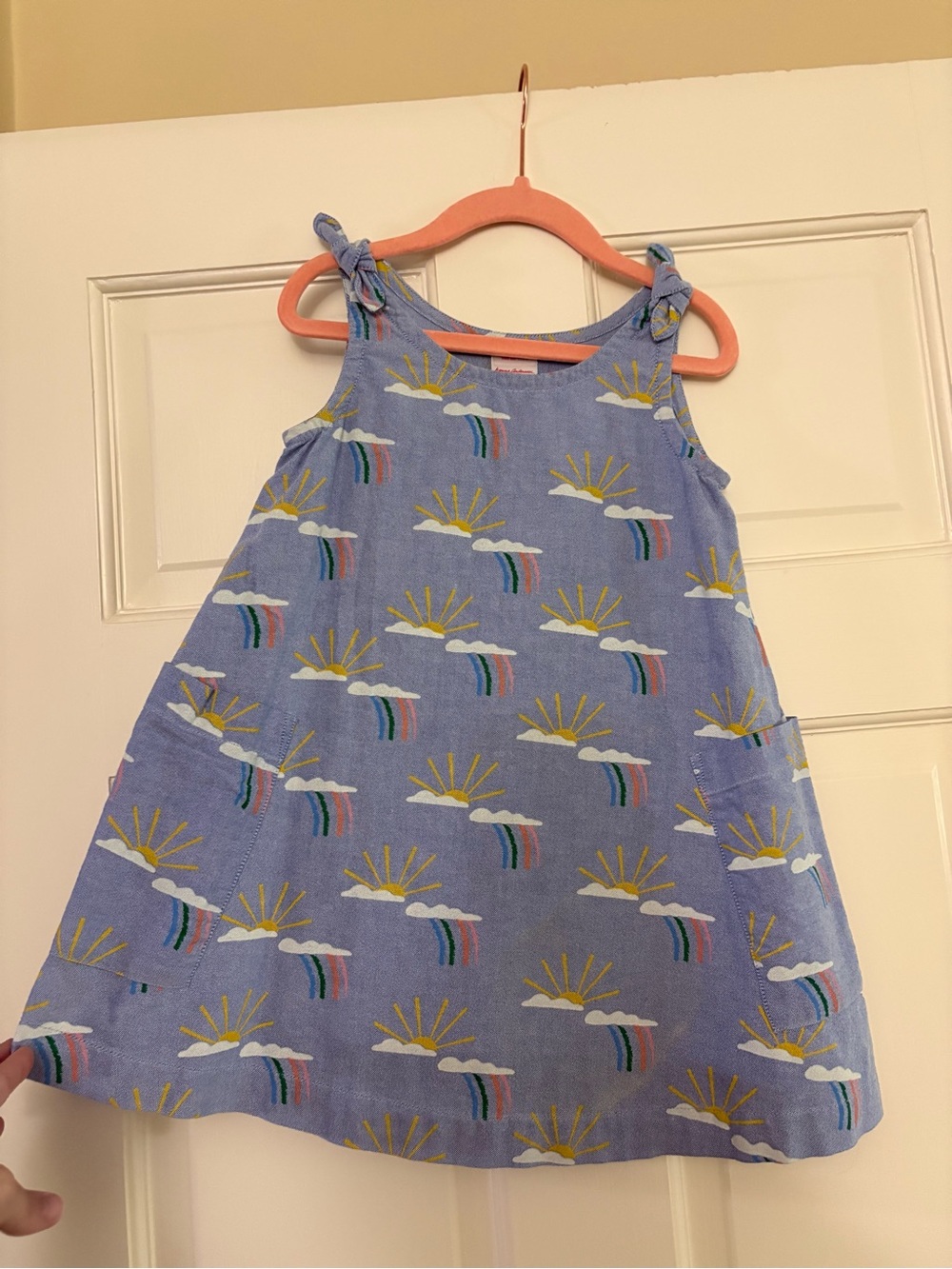 Hanna Andersson Light Blue Rainbow Dress